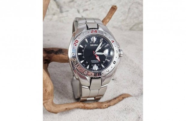 Seiko 'GMT Perpetual Calendar' Made in Japan, számla és gari 1999.06