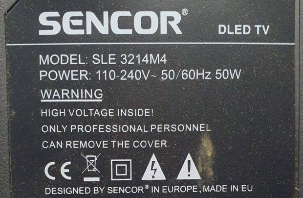 Sencor SLE3214M4 LED LCD tv panel alaplap mainboard alkatrsznek