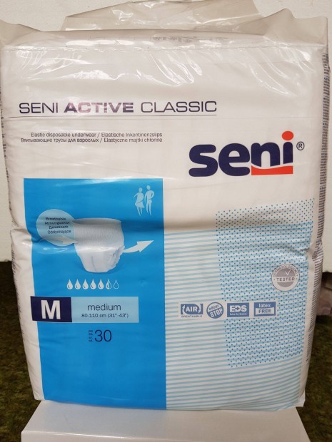 Seni Active Classic M inkontinencia nadrg(1400 ml) kedvez r