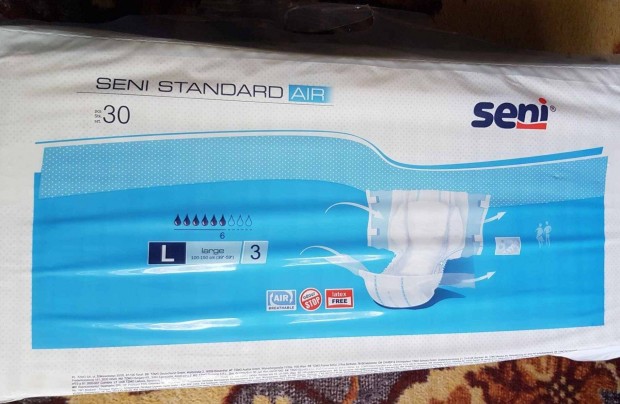 Seni Standard L-es felnőtt pelenka 5 új csomag eladó szállítással!