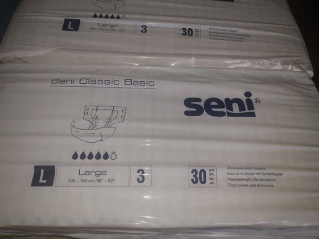 Seni classic basic L-mret,felntt pelenka 3 csomag