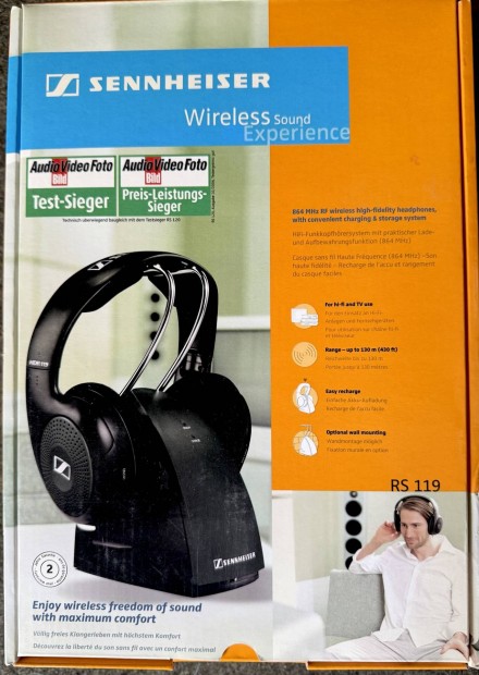 Sennheiser RS 119 wireless fejhallgat j bontatlan