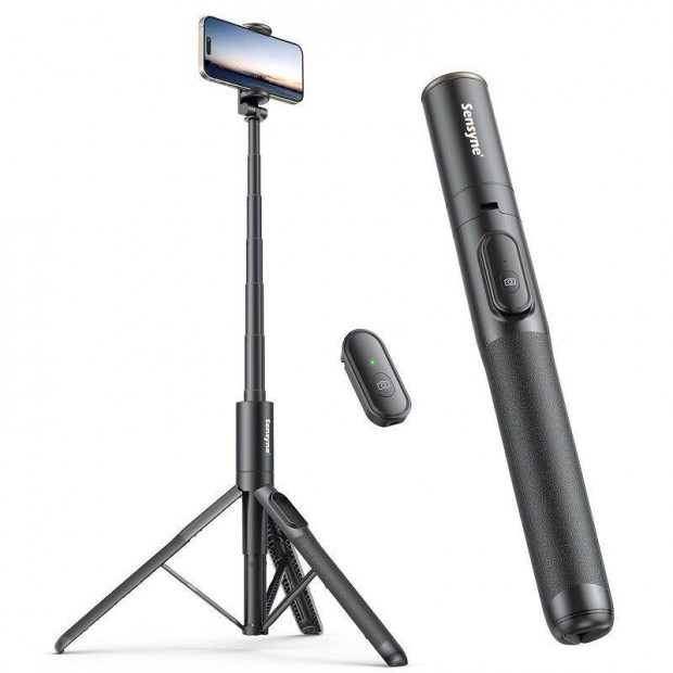 Sensyne Y60 tripod s selfie bot, kioldval, 34,5-155cm - fekete