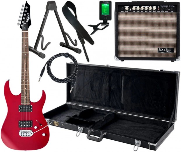 Shaman Element Series HX-100 RD Elektromos Gitár Szatén Piros