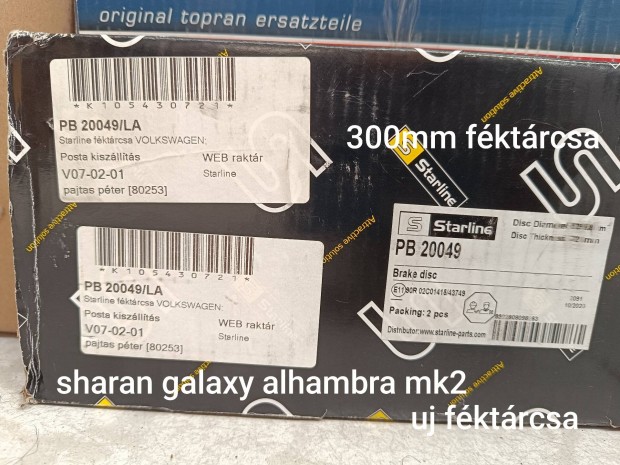 Sharan galaxy alhambra mk2 2000-2008 j els fktrcsa +fkbetet