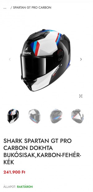 Shark spartan gt pro carbon M es méret