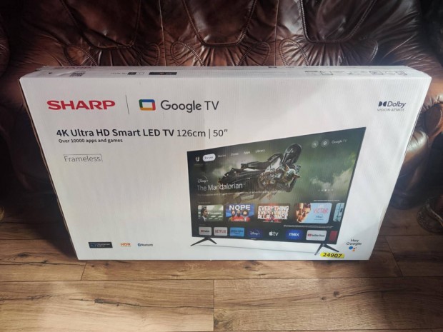 Sharp 126cm Smart Google TV 4K akr+ konzol tv televzi