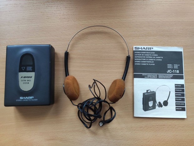 Sharp JC-118 walkman retro kazetta lejátszó