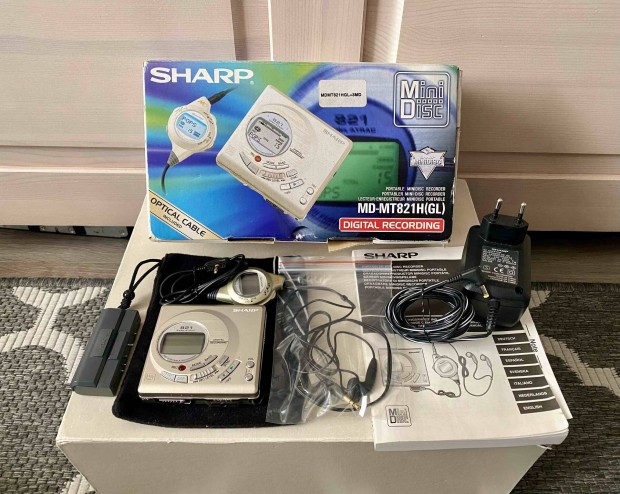 Sharp Minidisc MD-MT821H lejtsz s felvev, sajat dobozval!