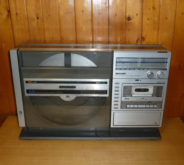 Sharp VZ-3000 Dual Play Disc Combo LP lemezjtsz music center hifi