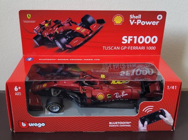 Shell Bburago 1:41 Ferrari SF1000 Bluetooth tvirnyts aut 