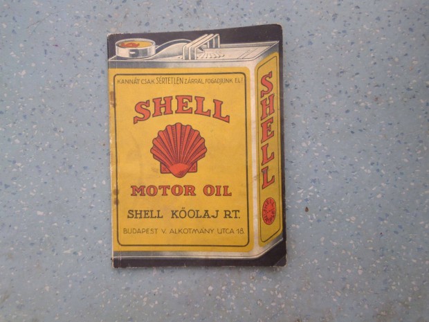 Shell Kolaj RT. kenanyag katalgus 1929-30