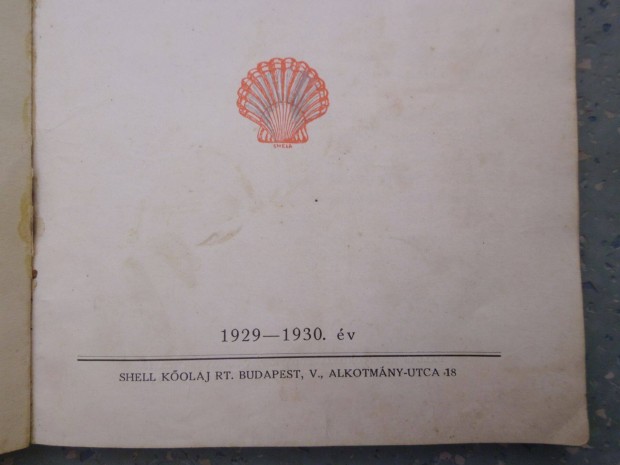 Shell Kolaj RT. kenanyag katalgus 1929-30