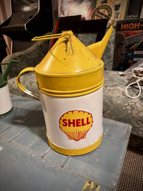 Shell olajos kanna reklm Display vintige