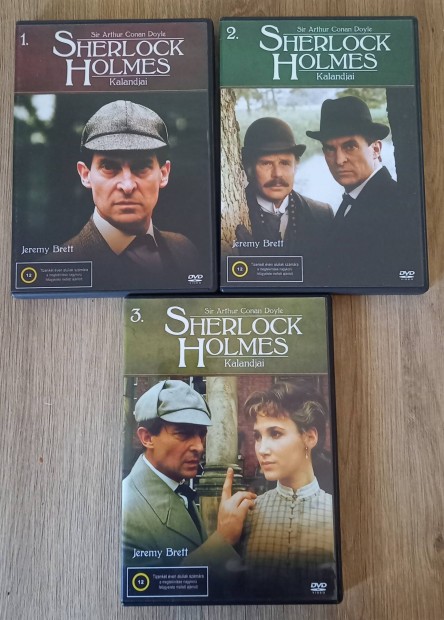 Sherlock Holmes 1-2-3 - krimi dvd- Jeremy Brett 