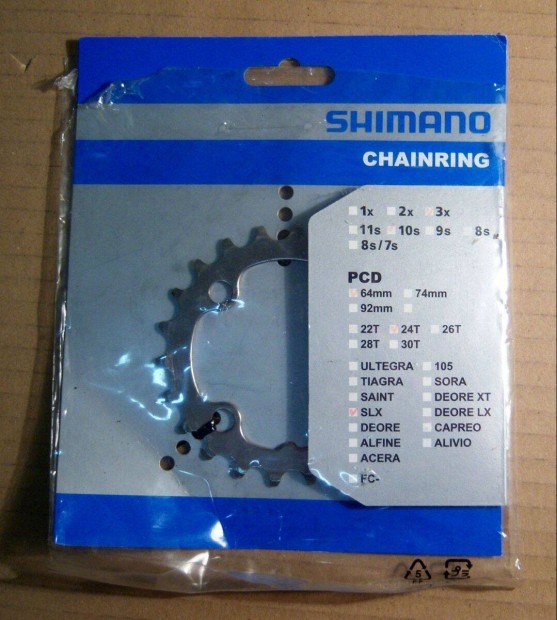 Shimano Fogaskerk 64mm SLX (FC-M660-10 24T AE) j