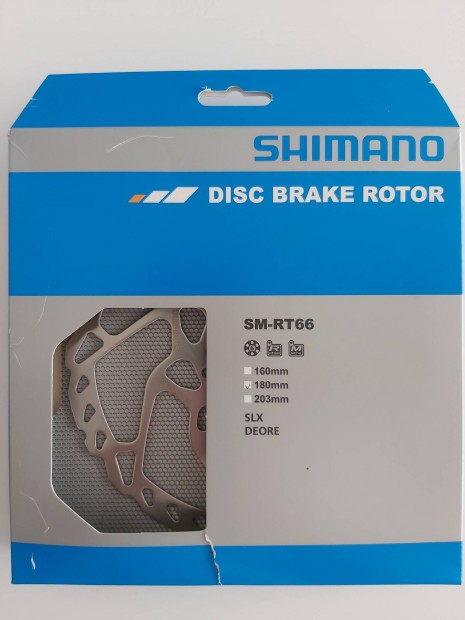 Shimano SLX SM-RT66M fktrcsa, 6 csavaros, 180 mm