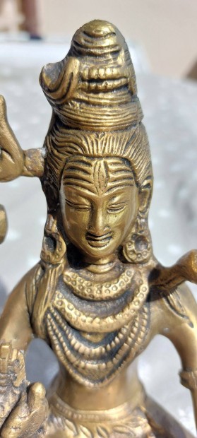 Shiva Istenn Bronz Szobor 18cm