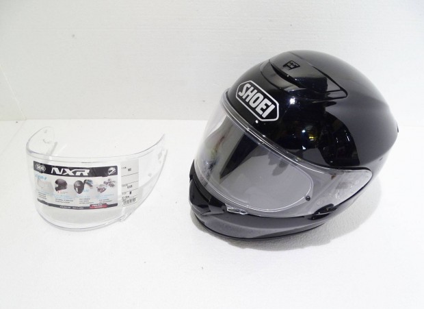 Shoei motoros bukósisak védősisak sisak fekete XS-es Új plexivel