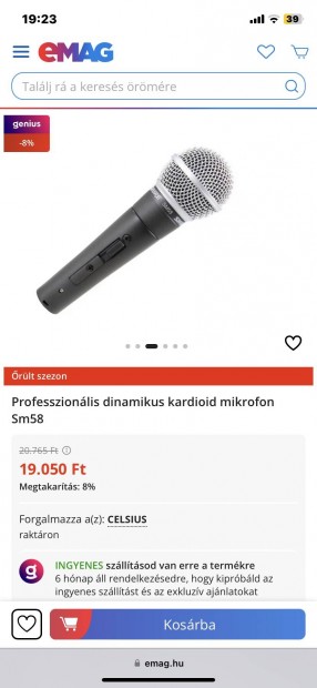 Shure sm 58 elad