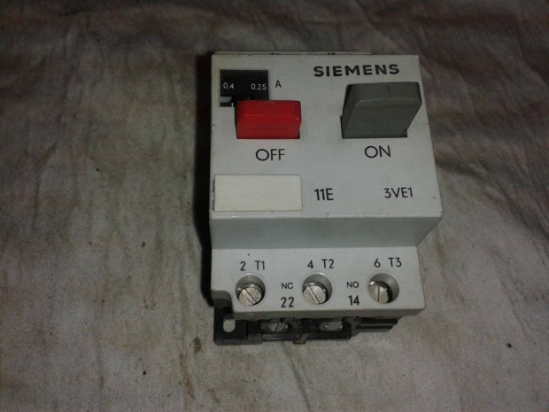 Siemens 3VE1010-2D 0,25 - 0,4 Amper Motorvd Kapcsol Elad