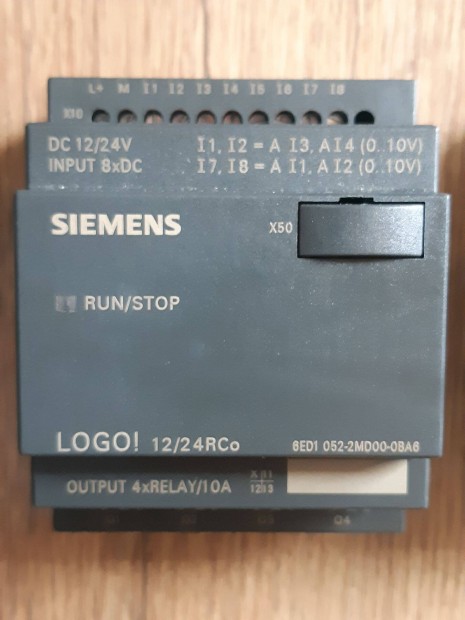 Siemens Logo! 12/24RCo PLC programozhat rel 6ED1 052-2MD00-0BA6