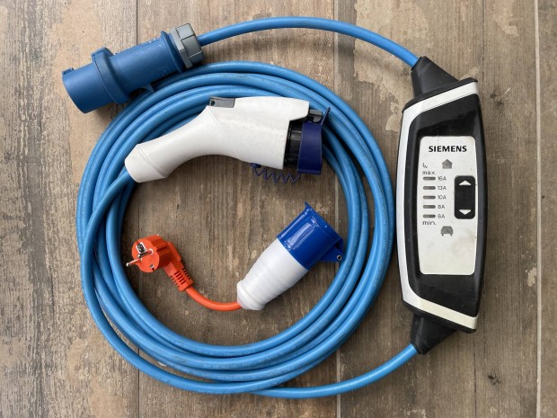 Siemens/Mennekes Type 1 hordozható CEE EVSE Eladó!p
