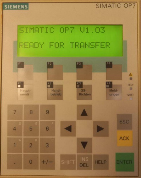 Siemens OP7 OP77A HMI csere