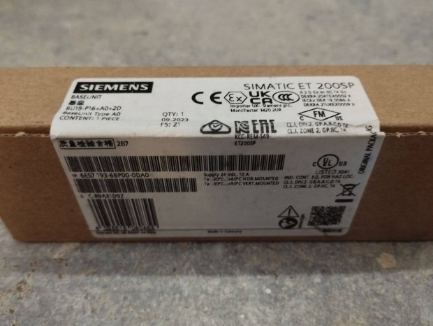 Siemens PLC Baseunit 193-6BP00-0DA0