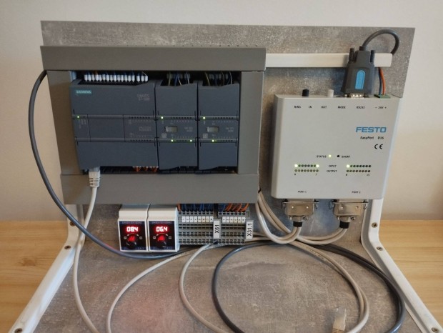 Siemens PLC S7-1212C + Festo Easyport PLC programozás tanuló, gyakorló