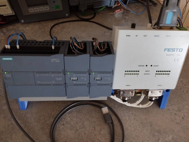 Siemens PLC S7-1214C + Festo Easyport PLC programozás tanuló, gyakorló