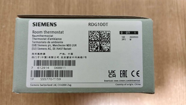 Siemens RDG 100T fan-coil helyiségtermosztát 3db