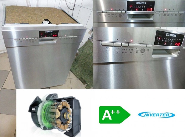 Siemens Turbo 20 Inverteres 3 tálcás 14 terítékes mosogatógép