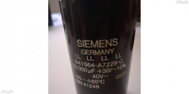 Siemens kondenztor 22000 uF 40 v Budapesten is