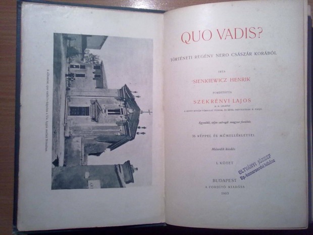 Sienkiewicz: Quo Vadis? -Trtneti regny Nero csszr korbl (1903)