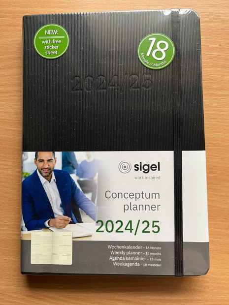Sigel határidőnapló, 2024/2025, kemény borító, prémium, Új