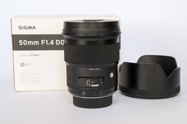 Sigma 50 mm f1.4 DG HSM Art Nikon nagy fnyerej 50mm objektv