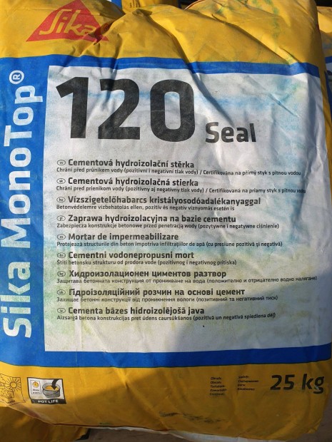 Sika Monotop-120 Seal egykomponensű vízszigetelő habarcs