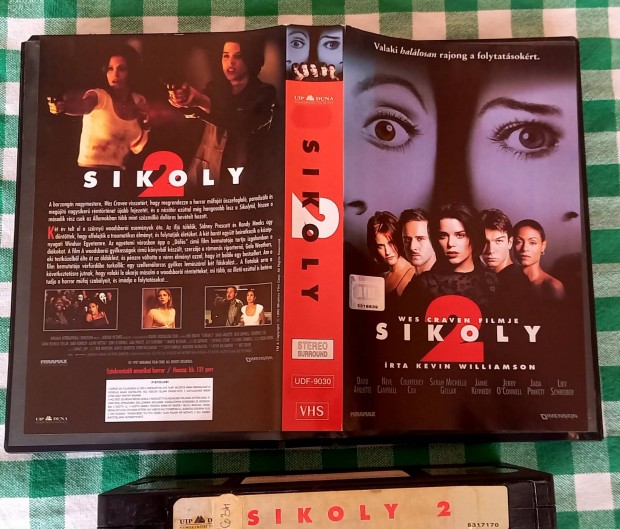 Sikoly 2. - horror vhs - Wes Craven - nagytok