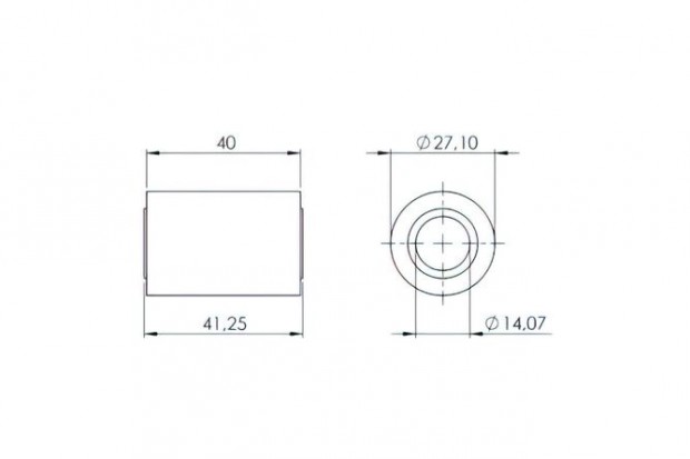 Silentblock persely / Puffer leng�kar 14x27x41,25x40 mm Yamaha DT / X-