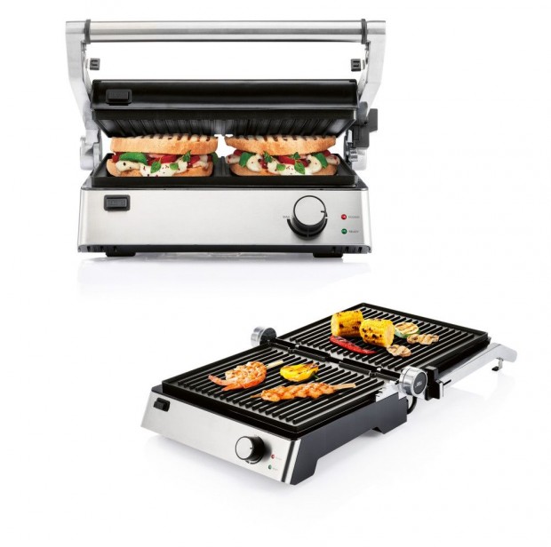 SilverCrest SKGE 2000 D3 inox nemesacl kontaktgrill, 2000W kontakt g