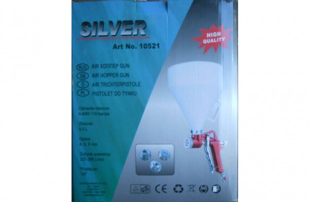 Silver S10521 pneumatikus festk vakolat s habarcsfj pisztoly 5,5L
