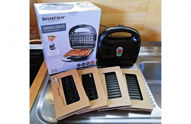Silvercrest 3 az egyben szendvics-gofri sütő ,kenyér pirító grillező