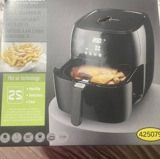 Silvercrest Shfd 2150 A2 XL digitlis Air Fryer 5.2L