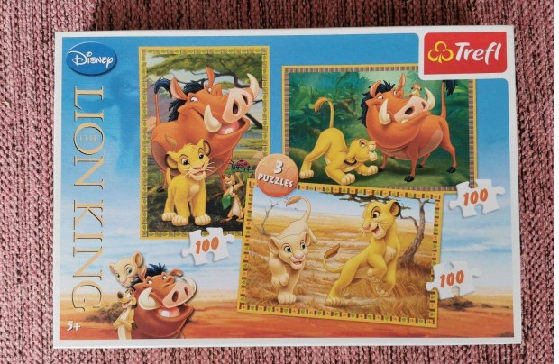 Simba Classic Retro Oroszlnkirly 3x100 darabos puzzle j llapotban