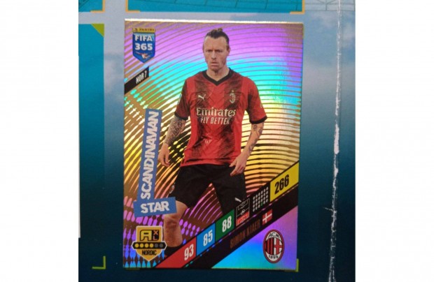 Simon Kjaer Panini Fifa 365 2024 Scandinavian Star kártya