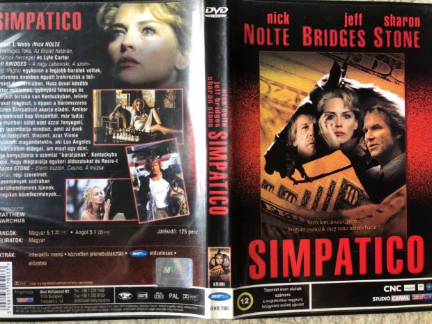 Simpatico (karcmentes, Sharon Stone, Bestdvd kiads) DVD