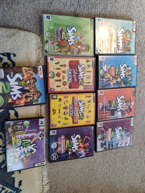 Sims 2 ps jtk alap kiads +8 kiegszt lemez, magyar