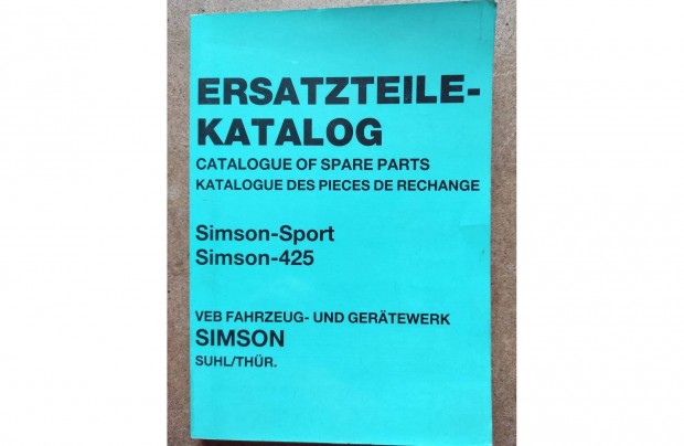 Simson 250 Sport s 425 alkatrszkatalgus