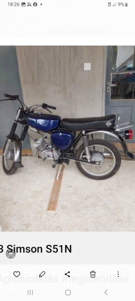 Simson 51n alkatrsznek Elad